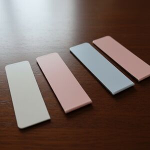 Set of Four Magnetic Bookmarks in Pastel Colors